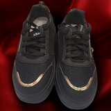 Black & Gold Chunky Sneakers