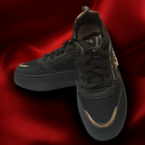 Black & Gold Chunky Sneakers